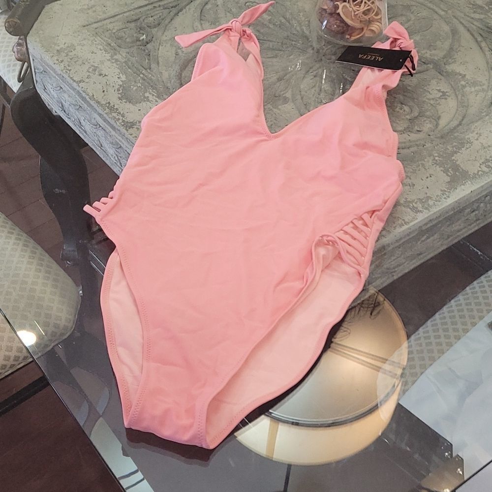 Aleefa ONE PIECE MONOKINI SWIMSUIT PINK NEW XXL
